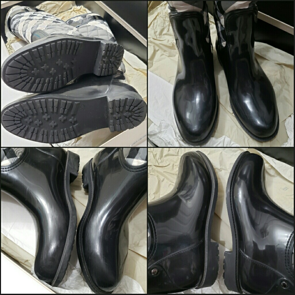 Burberry Quilted Patent Rainboot US 6 - Picture 7 of 8